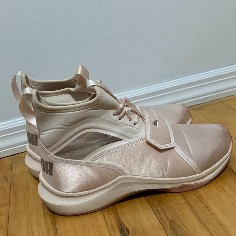 Pink satin puma fierce